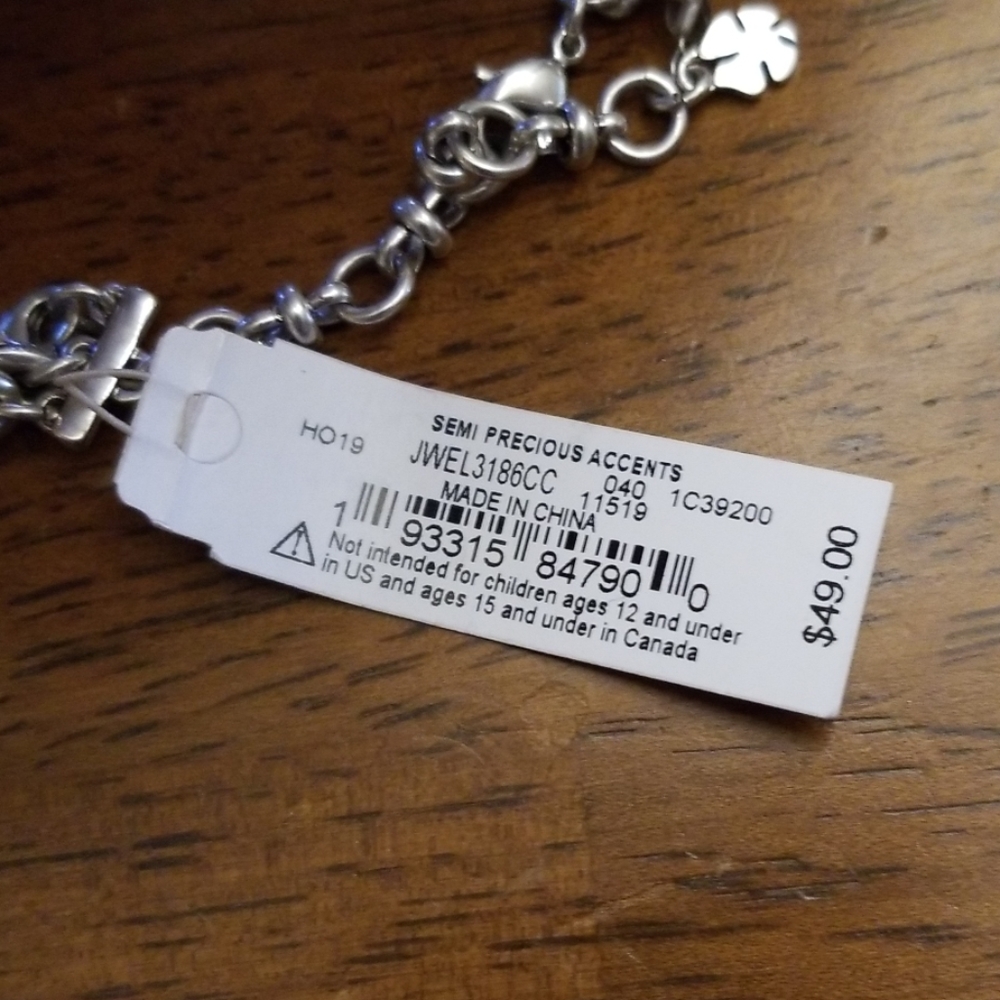 Three strand Lucky Brand silver necklace - Picture 5 of 8